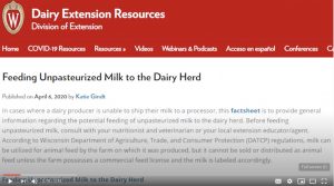 Matt Akins on feeding unpasteurized milk to the dairy herd